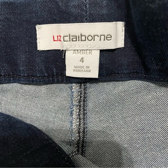Liz Claiborne Jean Shorts with Elastic Waistband Size 4 - Picture 3 of 7